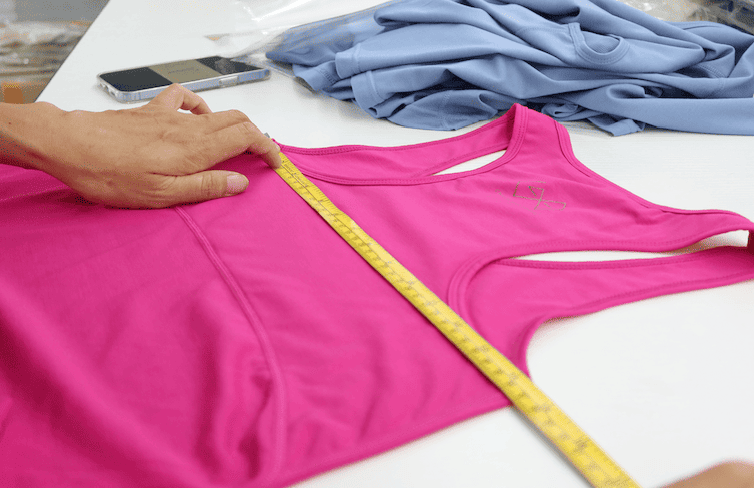 Placeholder for original garment measurement and quality control photography